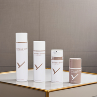 Botol Kosmetik PP 50/100/150/200ml, Wadah Kemasan Lotion Krim Perawatan Kulit Sampo, Pompa Vakum Silinder, Botol Airless, Warna Sesuai Pesanan