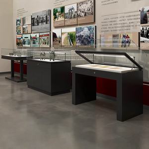 Vitrine en verre autoportante avec éclairage LED Utilisation en musée et en salle d'exposition Dimensions personnalisables respectueuses de l'environnement - Product Image 1