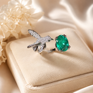 Anello a Forma di Uccello per Donne, Design Aperto Regolabile, Accessorio per Dito da Indossare Quotidianamente - Product Image 3