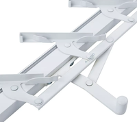 Jin Yingxin Support de persienne en aluminium argenté, manivelle, 4 pouces, pour verre, style moderne minimaliste, finition naturelle, chambre à coucher, eau