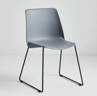 Chaise de conférence pour invités de bureau, personnalisable, pour le bureau, l'école, la réception, la salle de réunion, empilable, avec cadre en métal et assise en plastique