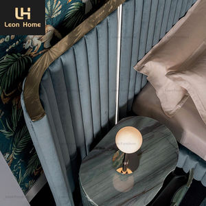 Nieuwste Ontwerp Slaapkamer Funiture Villa Bedframe Van Hoge Kwaliteit Tweepersoonsbed Luxe Fluwelen Stof Kingsize <span class=keywords><strong>Bed</strong></span> - Product Image 4