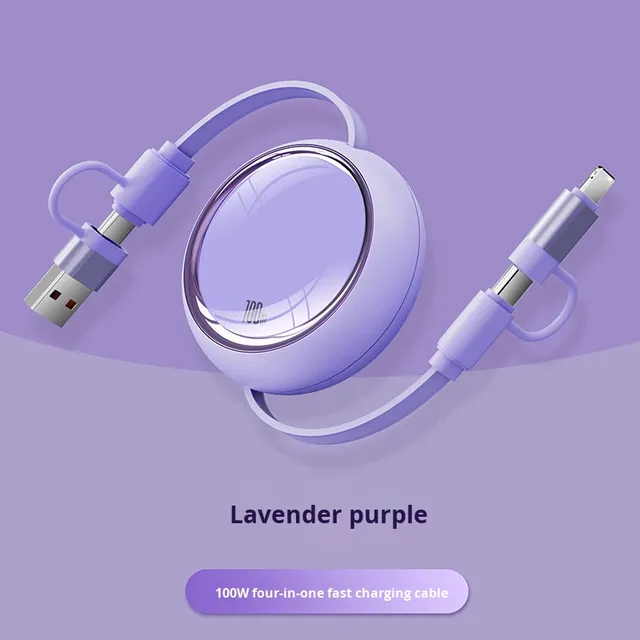 PD27W 100W Data Cable Dual Pull-Extensible Super Fast Charging Cable for iphone 15/16 and Huawei
