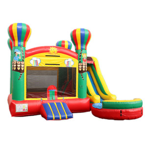 Hot air balloon theme Castle full d'entrain pvc inflatable for sale - Product Image 1