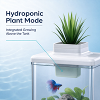 LEECOM - Kit d'aquarium pour poissons en gros avec éclairage LED et filtration intégrée, réservoir en plastique, cadeau pour enfant, sécurité garantie