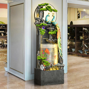 Décoration d'intérieur : Ornement aquatique créatif en forme de paon pour aquarium à circulation d'eau, à poser au sol dans le salon, cadeau de pendaison de crémaillère - Product Image 4