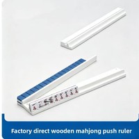 En stock : Base de dominos en bois massif blanc, style américain moderne et minimaliste, avec poussoir pour mahjong