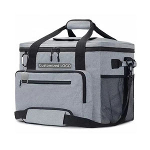 Sac isotherme personnalisé avec logo 40L pour pique-nique en plein air, livraison de nourriture et restauration - Sacs isothermes grande capacité avec doublure en PEVA - Product Image 1