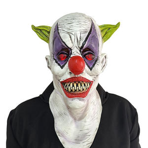 Mal <span class=keywords><strong>Joker</strong></span> Masque Halloween Carnaval Fête Horreur Tueur Clown Masques En Latex Effrayant LED Yeux Clown Masque Tête Couverture Cadeau De Vacances - Product Image 4
