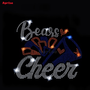 Patch thermocollant personnalisé avec logo d'équipe de football, motif strass, transfert de strass Chicago Bears - Product Image 4