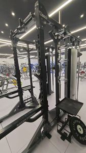 Profesyonel çekiç spor ağırlık kaldırma çok fonksiyonel eğitmen vücut geliştirme spor ekipmanları plaka yüklü yarım kafes Squat çerçevesi - Product Image 5