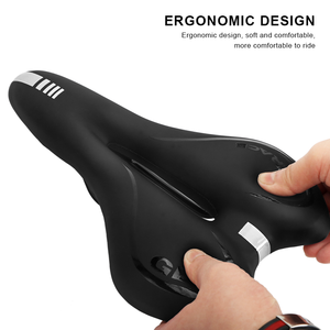 Selle de vélo professionnelle YOUME en cuir PU, coussin de siège de cyclisme en gel de silicone, antichoc - Product Image 4