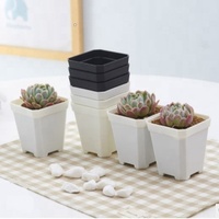 Pot bunga persegi kecil 7cm, Pot pembibitan warna-warni pabrik langsung dijual Pot bunga Mini Pot meja persegi