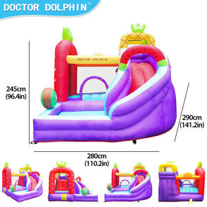<span class=keywords><strong>Château</strong></span> Gonflable Double en Tissu Oxford Doctor Dolphin Personnalisable pour Enfants, Thème Boxe, Escalade, Fête, Fruits - Product Image 4