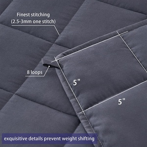 <span class=keywords><strong>Manta</strong></span> Ponderada de Algodón Orgánico Tejido, Ecológica, Refrescante, para Aliviar el Estrés, 15 Libras, para Terapia, Autismo, Viajes - Product Image 2