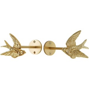 Swallow Shaped <b>Wall</b> <b>Hooks</b> Gold Durable Coat Rack For Living Room Balcony - Product Image 4
