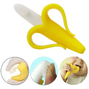 Nuevo mordedor de silicona en forma de plátano para bebés, cepillo de dientes para niños, juguetes sensoriales, mordedores de silicona sin BPA para bebés - Product Image 3