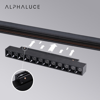 Luminaire linéaire magnétique à mise au point carrée 48V, système d'éclairage Commercial mobile à Led à intensité variable