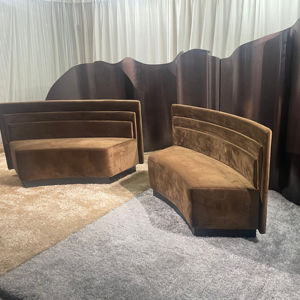 Sofá Semicircular de Diseño Italiano, Sofá Curvo Tipo Cassette, Muebles Tapizados para Banquetes, Asientos para Restaurante y Hotel - Product Image 5