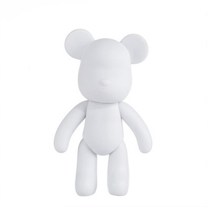 Personalizzabile in vinile con Figure di orso <span class=keywords><strong>bianco</strong></span> da te vernice acrilica fluido da te carino giocattolo artigianale per bambini in vinile stile formica - Product Image 2