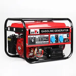 Bison power gerador de gasolina vermelho, china, ohv, 7, hp, 3kw, 3kva, motor, refrigerado a ar