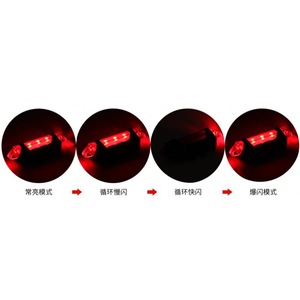 เทียนจ้าวไฟท้ายจักรยานแบบชาร์จไฟได้ผ่าน USB ไฟ LED กันน้ำสำหรับขี่กลางคืน ไฟนิรภัย อุปกรณ์เสริมสำหรับจักรยานเสือภูเขา - Product Image 2