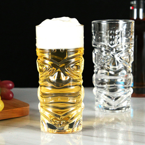 Beber licor de Cóctel único Hawaiian Tiki Bar Stemmed Margarita Martini Beer Glass Glasses Cup Cups Mugs Glassware Set - Product Image 2