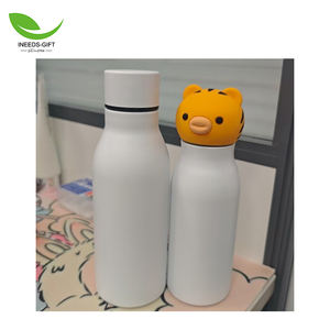 Bouteille d'eau isolée <span class=keywords><strong>en</strong></span> acier inoxydable avec animaux mignons de 350ml <span class=keywords><strong>en</strong></span> gros avec tête souple détachable pour enfants, sans BPA - Product Image 6