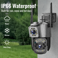 OEM V28 Dual Lens PTZ Security Camera 6MP Wifi CCTV Security Night Vision PTZ Zoom Dual Screens Network Video V380 Pro APP