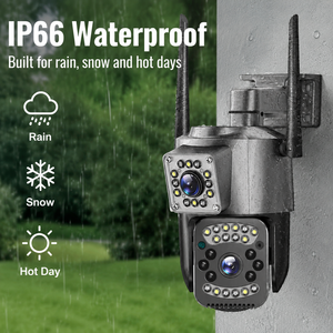 OEM V28 Dual-Objektiv PTZ Sicherheitskamera 6MP WLAN CCTV Überwachungskamera Nachtsicht PTZ <span class=keywords><strong>Zoom</strong></span> Dual-Bildschirme Netzwerkvideo V380 Pro <span class=keywords><strong>APP</strong></span> - Product Image 5