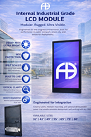 Modul LCD Industri Premium 32 Inci untuk Dalam Ruangan, Basis 3000 Nits IP67 untuk Signage Digital dan Tampilan Publik