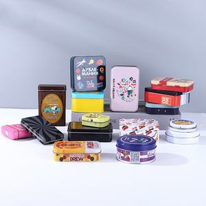 กล่องดีบุกโลหะเกรดอาหารขนาดเล็กที่มีฝาเกลียวทรงสี่เหลี่ยมสำหรับกรรไกรตัดเล็บชุดเครื่องมือและเก็บขนม - Product Image 4