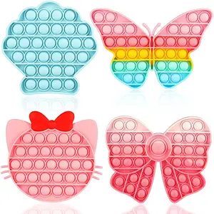 50 + designs de haute qualité en silicone Pop Fidget Toys New Push Pop Bubble Fidget Toys