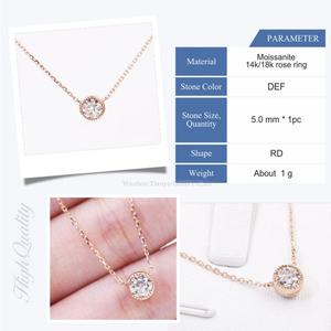 Live Promotion Bijoux de collier en or et diamant de laboratoire personnalisés en diamant et moissanite - Product Image 5