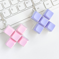 Custom Mechanical Keyboard Tactile Keycap Switch Tester Keychain Keyboard Fidgety Toy Luminous Diode Lamp UV Printing