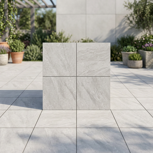 Dalles de pavage extérieures en porcelaine Vistaar 20 mm, 60x120 cm, aspect béton gris premium, haute résistance, pour entrée d'hôtel, carreaux de sol en céramique - Product Image 2