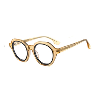 Lunettes rétro DYH-90006 montures rondes en acétate Insert épais Printemps Temple Lunettes Lunettes européennes et américaines