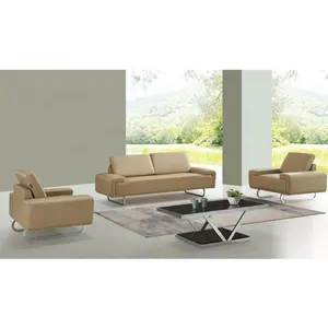 PENGPAI热卖棕色舒适豪华经典办公沙发套装欧式现代家具