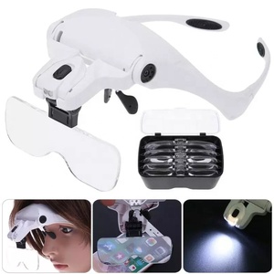 1.0X 1.5X 2.0X 2.5X 3.5X Réglable 5 Lentille Loupe LED Bandeau Loupe LED Loupe Avec Lampe - Product Image 1