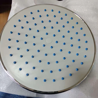 Ensemble de douche à effet pluie ABS 8 pouces à tête unique, avec pommeau de douche supérieur et douchette à main, finition chromée, design traditionnel, accessoire de robinetterie de salle de bain facile à installer
