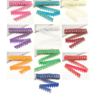 ลูกไม้แห่งชาติราคาถูก5ซม. อุปกรณ์เย็บผ้าแบบทำมือผ้าปักขอบถักสีทองสำหรับชุดเครื่องแต่งกาย - Product Image 2