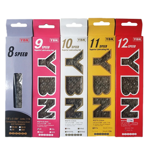 <span class=keywords><strong>Cadena</strong></span> de Bicicleta Hueca YBN de <span class=keywords><strong>11</strong></span> <span class=keywords><strong>Velocidades</strong></span>, 116 Eslabones, Plateada, S11S S12S, Cadenas para Bicicleta de Montaña y Carretera para M7000 <span class=keywords><strong>XT</strong></span> - Product Image 1