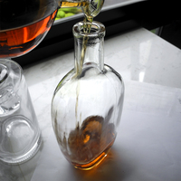 Bouteille en verre de luxe 500ml & 750ml Vodka Whisky Liquor-Design clair et élégant avec des options d'étiquettes personnalisées fabriquées en Chine