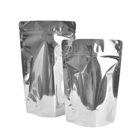 Zhongbao Chine usine personnalisé laminé refermable pour sac d'emballage alimentaire feuille d'aluminium argent fermeture éclair pochette debout