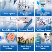Lecteur de microplaques entièrement automatique professionnel pour laboratoire, haute sensibilité, lecteur de plaques ELISA pour dosage
