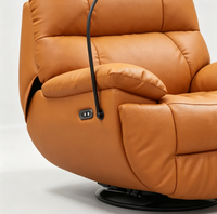 Fauteuil à bascule multifonctionnel électrique confortable pour une personne, avec fonction massage et rotation, idéal pour le salon