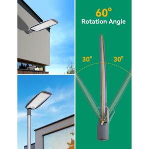 Aigostar 200W ha condotto la luce stradale 6500K bianco freddo 17400lm luce esterna IP65 impermeabile impatto protezione in lega di alluminio corpo lampada - Product Image 6