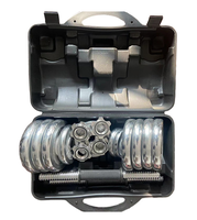 Équipement de Musculation de Fitness Personnalisé – Haltère Réglable en Électroplacage Argent, 50KG, Meilleures Ventes pour Entraînements aux Haltères