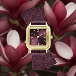 <span class=keywords><strong>Montre</strong></span> pour <span class=keywords><strong>femme</strong></span> en <span class=keywords><strong>cuir</strong></span> rouge vin, boîtier ovale, bracelet en <span class=keywords><strong>cuir</strong></span>, mouvement à quartz <span class=keywords><strong>SEIKO</strong></span>, résistance à l'eau 10 m, style vintage - Product Image 1