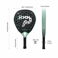 Raquette de padel en fibre de carbone 24K, noyau en mousse EVA, faible équilibre, avec sangle de poignet, logo personnalisé disponible
